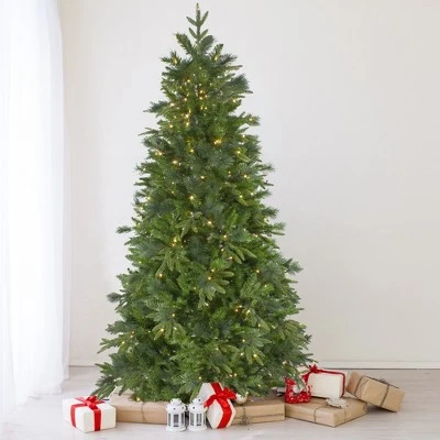 Northlight 7.5' Pre-Lit Rosemary Emerald Angel Pine Artificial Christmas Tree - Warm White LED Lights 1 Northlight 7.5' Pre-Lit Rosemary Emerald Angel Pine Artificial Christmas Tree - Warm White LED Lights