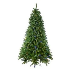 Northlight 7.5' Prelit Artificial Christmas Tree Full Multi-Function Basset Pine - Dual Color LED lights