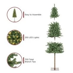 Best Choice Products Pre-Lit Pencil Alpine Christmas Tree Holiday Decoration w/ LED Lights, Stand -Christmas Trees Sales Store unnamed file 359