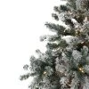 Northlight 6.5' Prelit Artificial Christmas Tree Flocked Natural Emerald - Clear Lights