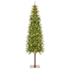 Best Choice Products Pre-Lit Pencil Alpine Christmas Tree Holiday Decoration w/ LED Lights, Stand -Christmas Trees Sales Store unnamed file 363