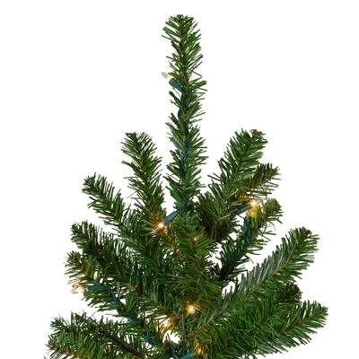 Northlight 7.5' Prelit Artificial Christmas Tree Canadian Pine Pencil - Clear Lights 1 Northlight 7.5' Prelit Artificial Christmas Tree Canadian Pine Pencil - Clear Lights