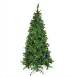 Northlight 7' Prelit Artificial Christmas Tree Slim LED Mount Beacon Pine - Multi Lights