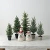 Sullivans Artificial Set of 2 Mini Cedar Trees 24.5"H & 20"H Green