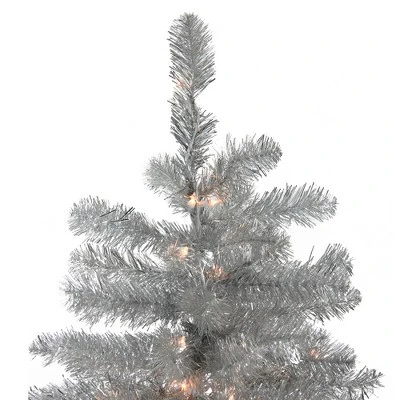 Northlight 7.5' PrelitArtificial Christmas Tree Full Metallic Pine - Clear Lights 1 Northlight 7.5' PrelitArtificial Christmas Tree Full Metallic Pine - Clear Lights