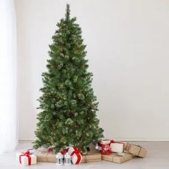Northlight 6.5' Prelit Artificial Christmas Tree Medium Iridescent Mixed Pine - Clear Lights -Christmas Trees Sales Store unnamed file 3760