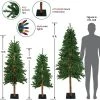 Northlight 3ct Pre-Lit Alpine Artificial Christmas Trees 4ft, 5ft and 6ft - Multi Lights