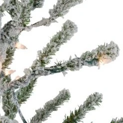 Northlight 5' Prelit Artificial Christmas Tree Flocked Alpine Twig - Warm White Lights
