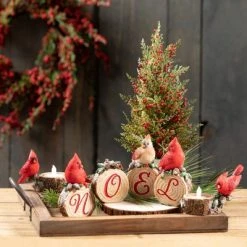 Sullivans Artificial Cedar And Berry Tree Multicolor 17.5"H Set of 2 -Christmas Trees Sales Store unnamed file 383