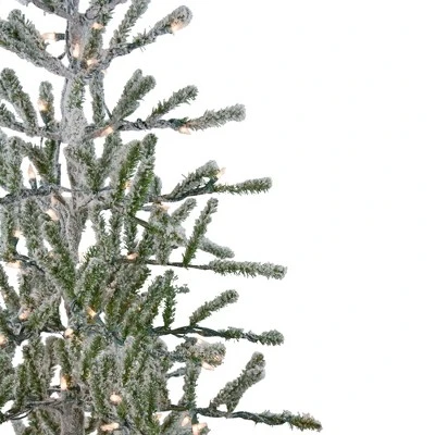 Northlight 5' Prelit Artificial Christmas Tree Flocked Alpine Twig - Warm White Lights 2 Northlight 5' Prelit Artificial Christmas Tree Flocked Alpine Twig - Warm White Lights - Image 2
