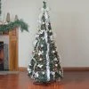 Northlight 6' Prelit Artificial Christmas Tree Silver and Gold Decorated Pop Up - Clear Lights