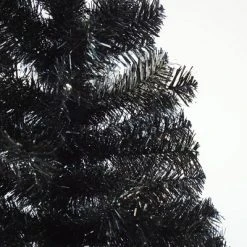 Northlight 4' Unlit Artificial Christmas Tree Slim Black Tinsel
