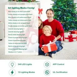 Costway 6ft7ft8ft App-Controlled Pre-lit Christmas Tree Multicolor Lights w/ 15 Modes 17 Costway 6ft7ft8ft App-Controlled Pre-lit Christmas Tree Multicolor Lights w/ 15 Modes -Christmas Trees Sales Store unnamed file 3909