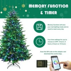 Costway 6ft7ft8ft App-Controlled Pre-lit Christmas Tree Multicolor Lights w/ 15 Modes 18 Costway 6ft7ft8ft App-Controlled Pre-lit Christmas Tree Multicolor Lights w/ 15 Modes -Christmas Trees Sales Store unnamed file 3910
