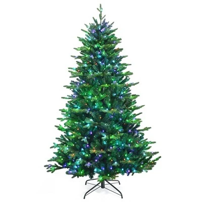 Costway 6ft7ft8ft App-Controlled Pre-lit Christmas Tree Multicolor Lights w/ 15 Modes 10 Costway 6ft7ft8ft App-Controlled Pre-lit Christmas Tree Multicolor Lights w/ 15 Modes - Image 10