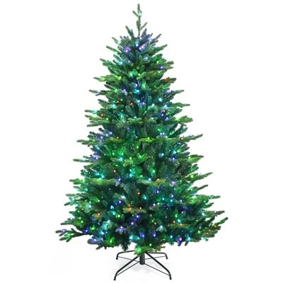 Costway 6ft7ft8ft App-Controlled Pre-lit Christmas Tree Multicolor Lights w/ 15 Modes 12 Costway 6ft7ft8ft App-Controlled Pre-lit Christmas Tree Multicolor Lights w/ 15 Modes - Image 12