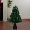 Northlight 3' Prelit Artificial Christmas Tree Fiber Optic with Candles - Multi Lights