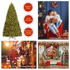 Costway Pre-Lit PVC Christmas Tree 8Ft Spruce Hinged 880 LED Lights 9 Costway Pre-Lit PVC Christmas Tree 8Ft Spruce Hinged 880 LED Lights -Christmas Trees Sales Store unnamed file 3960