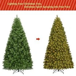 Costway Pre-Lit PVC Christmas Tree 8Ft Spruce Hinged 880 LED Lights 10 Costway Pre-Lit PVC Christmas Tree 8Ft Spruce Hinged 880 LED Lights -Christmas Trees Sales Store unnamed file 3961
