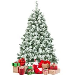 Costway 4.5FT Snow Flocked Artificial Christmas Tree Hinged w/400 Tips and Foldable Base 17 Costway 4.5FT Snow Flocked Artificial Christmas Tree Hinged w/400 Tips and Foldable Base -Christmas Trees Sales Store unnamed file 3997
