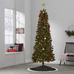7.5' Pre-Lit Slim Alberta Spruce Artificial Christmas Tree Clear Lights - Wondershop™