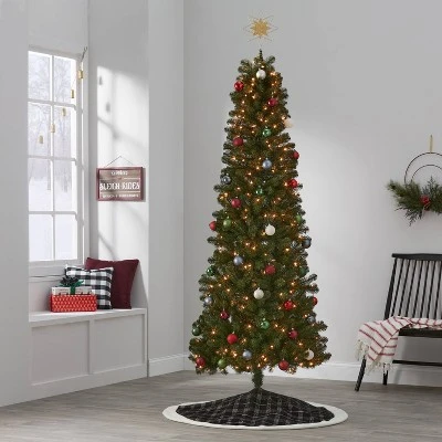 7.5' Pre-Lit Slim Alberta Spruce Artificial Christmas Tree Clear Lights - Wondershop™ 1 7.5' Pre-Lit Slim Alberta Spruce Artificial Christmas Tree Clear Lights - Wondershop™
