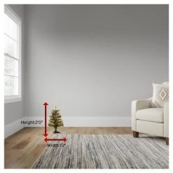 2ft National Tree Company Unlit Artificial Christmas Tree LED Fiber Optic Crestwood Spruce