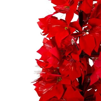 Northlight 4' Prelit Artificial Christmas Tree Fiber Optic Color Changing Red Poinsettia 2 Northlight 4' Prelit Artificial Christmas Tree Fiber Optic Color Changing Red Poinsettia - Image 2