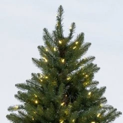 7.5ft Pre-Lit Full Cascade Fir Artificial Christmas Tree Warm White LED Lights - Wondershop™