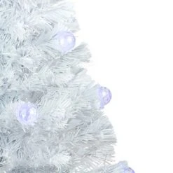 Northlight 3' Prelit Artificial Christmas Tree White Iridescent Fiber Optic