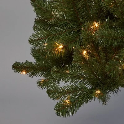 7.5' Pre-Lit Slim Alberta Spruce Artificial Christmas Tree Clear Lights - Wondershop™ 2 7.5' Pre-Lit Slim Alberta Spruce Artificial Christmas Tree Clear Lights - Wondershop™ - Image 2