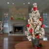 National Tree Company 2ft National Christmas Tree Company Pre-Lit Snowy Bristle Pine Artificial Christmas Tree with 35 Battery Operated LED Lights