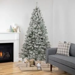 Northlight 6.5' Heavily Flocked Madison Pine Artificial Christmas Tree, Unlit