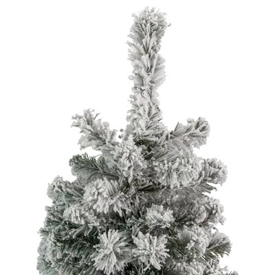 Northlight 6.5' Heavily Flocked Madison Pine Artificial Christmas Tree, Unlit 4 Northlight 6.5' Heavily Flocked Madison Pine Artificial Christmas Tree, Unlit - Image 4
