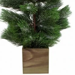 Northlight 3' Snowy Pine Artificial Christmas Tree in Wooden Pot - Unlit -Christmas Trees Sales Store unnamed file 4120