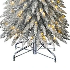 Home Heritage Evergreen Classics Pre Lit Pencil Pine Artificial Holiday Christmas Tree with Warm White LED Lights and Metal Stand -Christmas Trees Sales Store unnamed file 4159