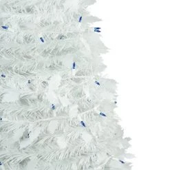 Northlight 6ft Lighted White Tinsel Pop-Up Artificial Christmas Tree, Blue Lights -Christmas Trees Sales Store unnamed file 4162