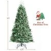 Costway 6ft7ft8ft Snow Flocked Artificial Christmas Tree w/ 71516511139 Glitter PE & PVC Tips