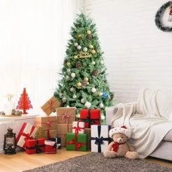 Costway 6ft7ft8ft Snow Flocked Artificial Christmas Tree w/ 71516511139 Glitter PE & PVC Tips -Christmas Trees Sales Store unnamed file 4170