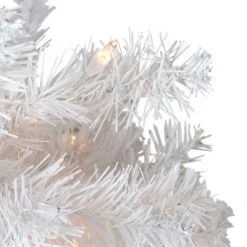 Northlight 3' Pre-Lit Snow White Artificial Christmas Tree, Clear Lights