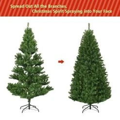 Costway Pre-Lit Artificial Christmas Tree 5Ft Hinged 150 LED Lights -Christmas Trees Sales Store unnamed file 4187