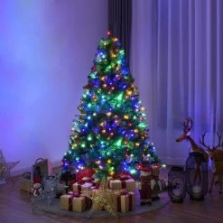 Costway Pre-Lit Artificial Christmas Tree 5Ft Hinged 150 LED Lights -Christmas Trees Sales Store unnamed file 4188