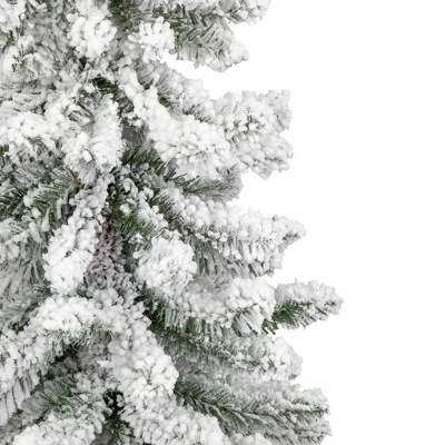 Northlight 4' Unlit Artificial Christmas Tree Slim Heavily Flocked Alpine 3 Northlight 4' Unlit Artificial Christmas Tree Slim Heavily Flocked Alpine - Image 3