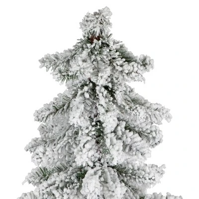 Northlight 4' Unlit Artificial Christmas Tree Slim Heavily Flocked Alpine 4 Northlight 4' Unlit Artificial Christmas Tree Slim Heavily Flocked Alpine - Image 4