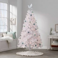 6.5' Pre-Lit White Alberta Artificial Christmas Tree Clear Lights - Wondershop™
