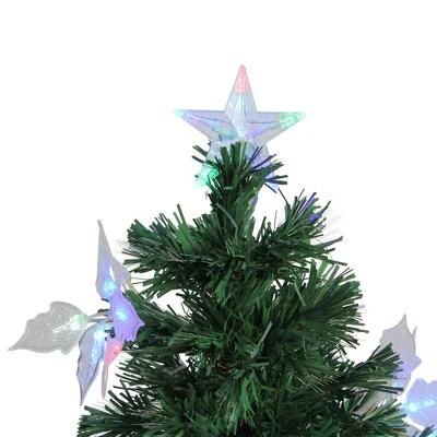 Northlight 3' Prelit Artificial Christmas Tree Fiber Optic with Flowers - Multicolor Lights 2 Northlight 3' Prelit Artificial Christmas Tree Fiber Optic with Flowers - Multicolor Lights - Image 2