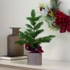 Northlight 16" Unlit Artificial Christmas Tree Medium Pine in Pot