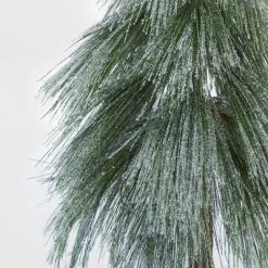 Unlit Glittered Downswept Hard Needle Alpine Artificial Christmas Tree - Wondershop™