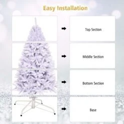 Costway 6/7.5/9Ft Hinged Artificial Christmas Tree Premium Pine Tree -Christmas Trees Sales Store unnamed file 4298