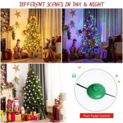 Costway 6ft Pre-lit Hinged Christmas Tree w/ 350 LED Lights & 9 Dynamic Effects 14 Costway 6ft Pre-lit Hinged Christmas Tree w/ 350 LED Lights & 9 Dynamic Effects -Christmas Trees Sales Store unnamed file 4314